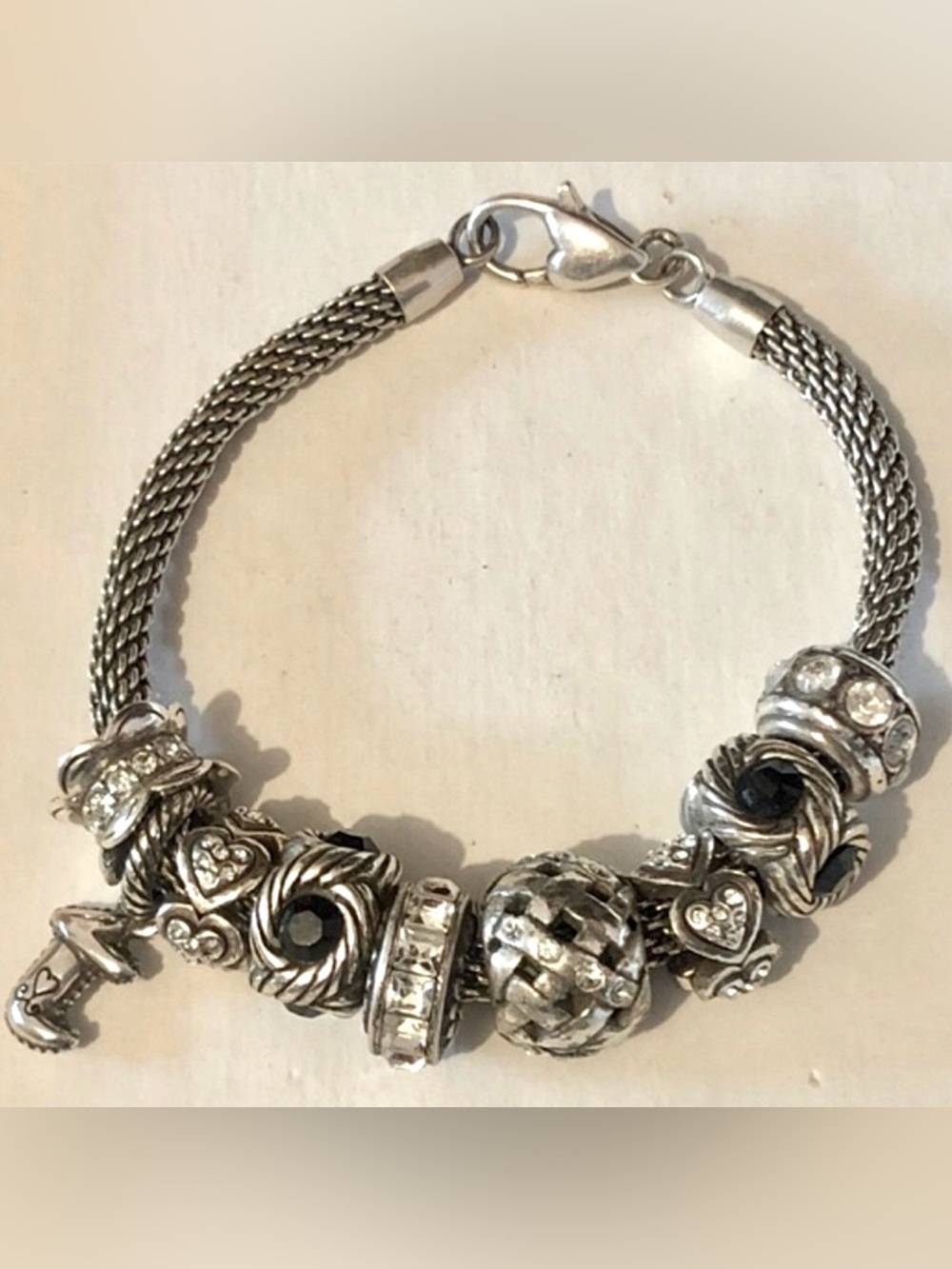 🆕 Brighton Glam Spacer bead Silver with clear big round crystals Retired - Picture 5 of 7
